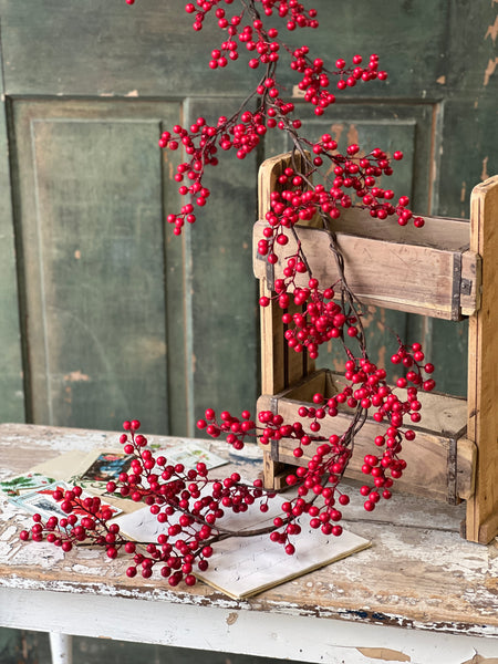 Matte Weatherproof Berry Garland | Red | 5' | SOLD OUT