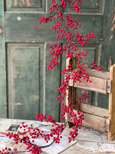 Matte Weatherproof Berry Garland | Red | 5' | SOLD OUT