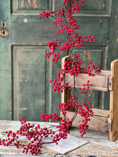 Matte Weatherproof Berry Garland | Red | 5' | SOLD OUT