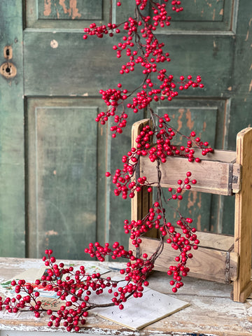 Matte Weatherproof Berry Garland | Red | 5' | SOLD OUT