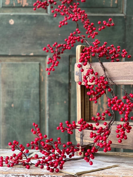 Matte Weatherproof Berry Garland | Red | 5' | SOLD OUT