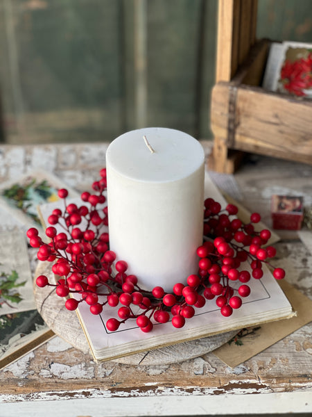 Matte Weatherproof Berry Candle Ring | 9" | SOLD OUT