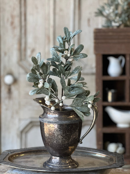 Ice Kissed Mistletoe Pick | 16" | SOLD OUT