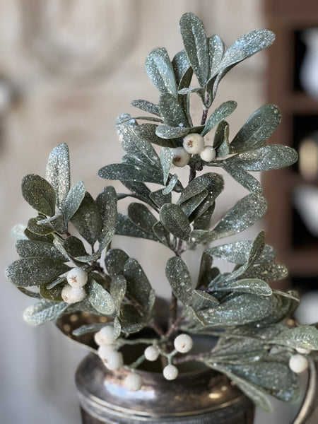 Ice Kissed Mistletoe Pick | 16" | SOLD OUT