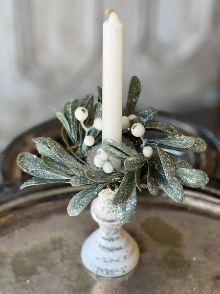 Ice Kissed Mistletoe Candle Ring | 5" | SOLD OUT