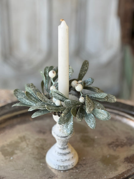 Ice Kissed Mistletoe Candle Ring | 5" | SOLD OUT