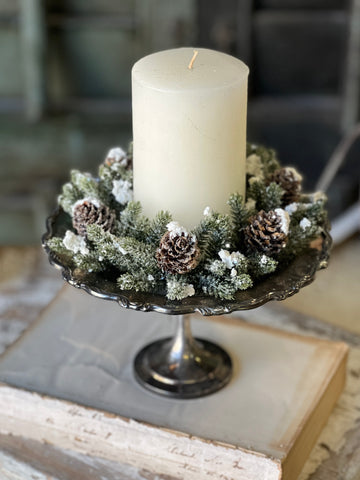 Snowy Mini Cone Candle Ring | 3" (inner) | SOLD OUT