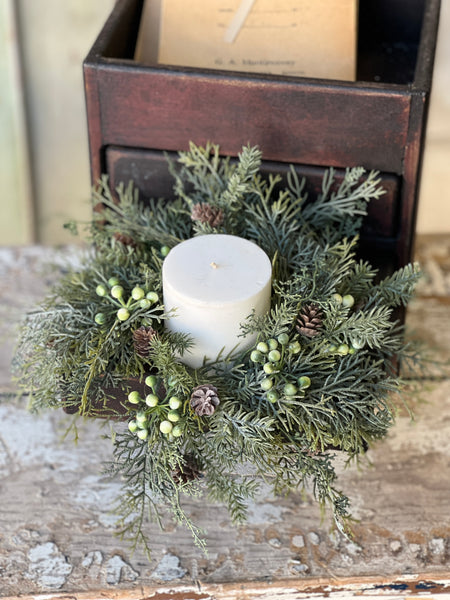 Siberian Cypress Candle Ring | 11" | Fresh | SOLD OUT