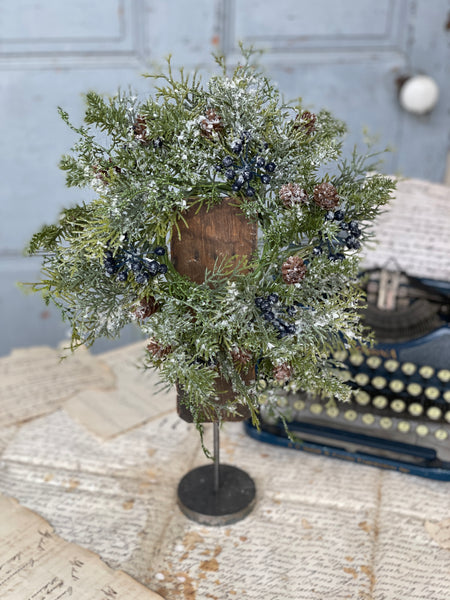 Wintry Mix Candle Ring | 11" | Blue | NEW CLOSEOUT!  From $2.95