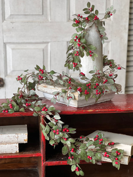 Holly Garland with Berry | 6' | CLEAN UP SPECIAL!  From $14.75 - Last 12pcs!