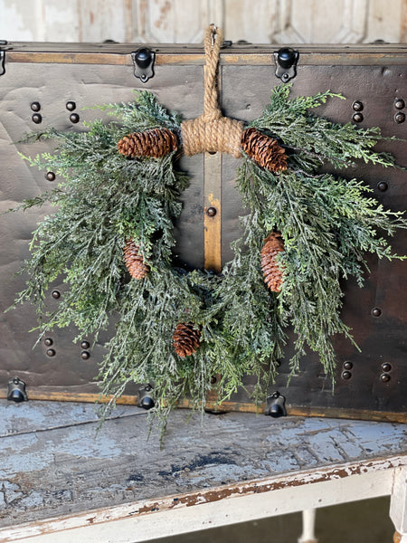 Silver Thread Cedar Wreath | 16" | SOLD OUT