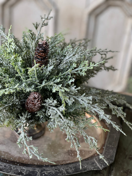 Silver Thread Cedar Half Sphere | 10"