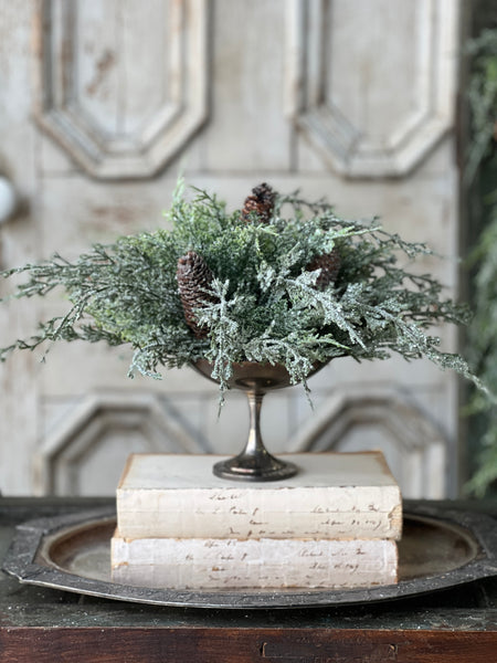 Silver Thread Cedar Half Sphere | 10"