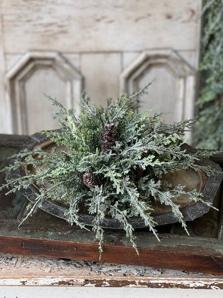 Silver Thread Cedar Half Sphere | 10"