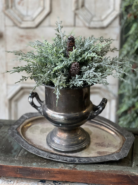 Silver Thread Cedar Half Sphere | 10"