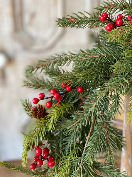 White Spruce with Berries Garland | 6' | SOLD OUT