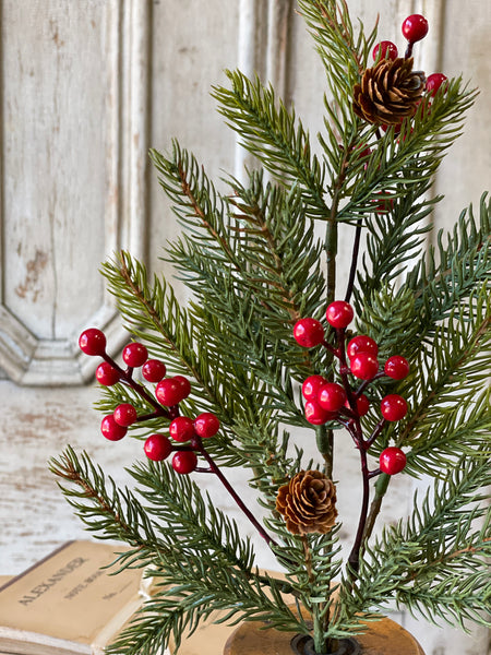 White Spruce with Berries Pick | 16" | SOLD OUT