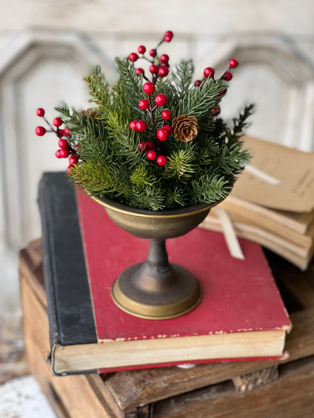 White Spruce with Berries Half Sphere | 8" | SOLD OUT