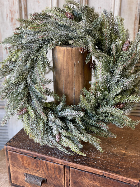 Frosted White Spruce Wreath | 22" | Limited Stock - Last 8pcs!