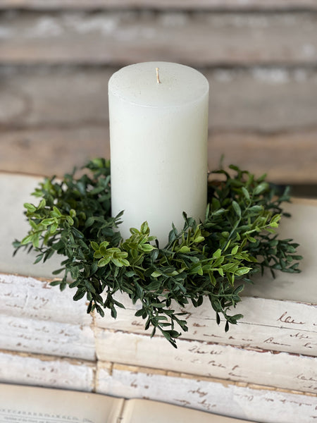 New England Boxwood Candle Ring | 8" | NOT CURRENTLY IN STOCK - ETA December