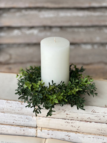 New England Boxwood Candle Ring | 8" | NOT CURRENTLY IN STOCK - ETA December