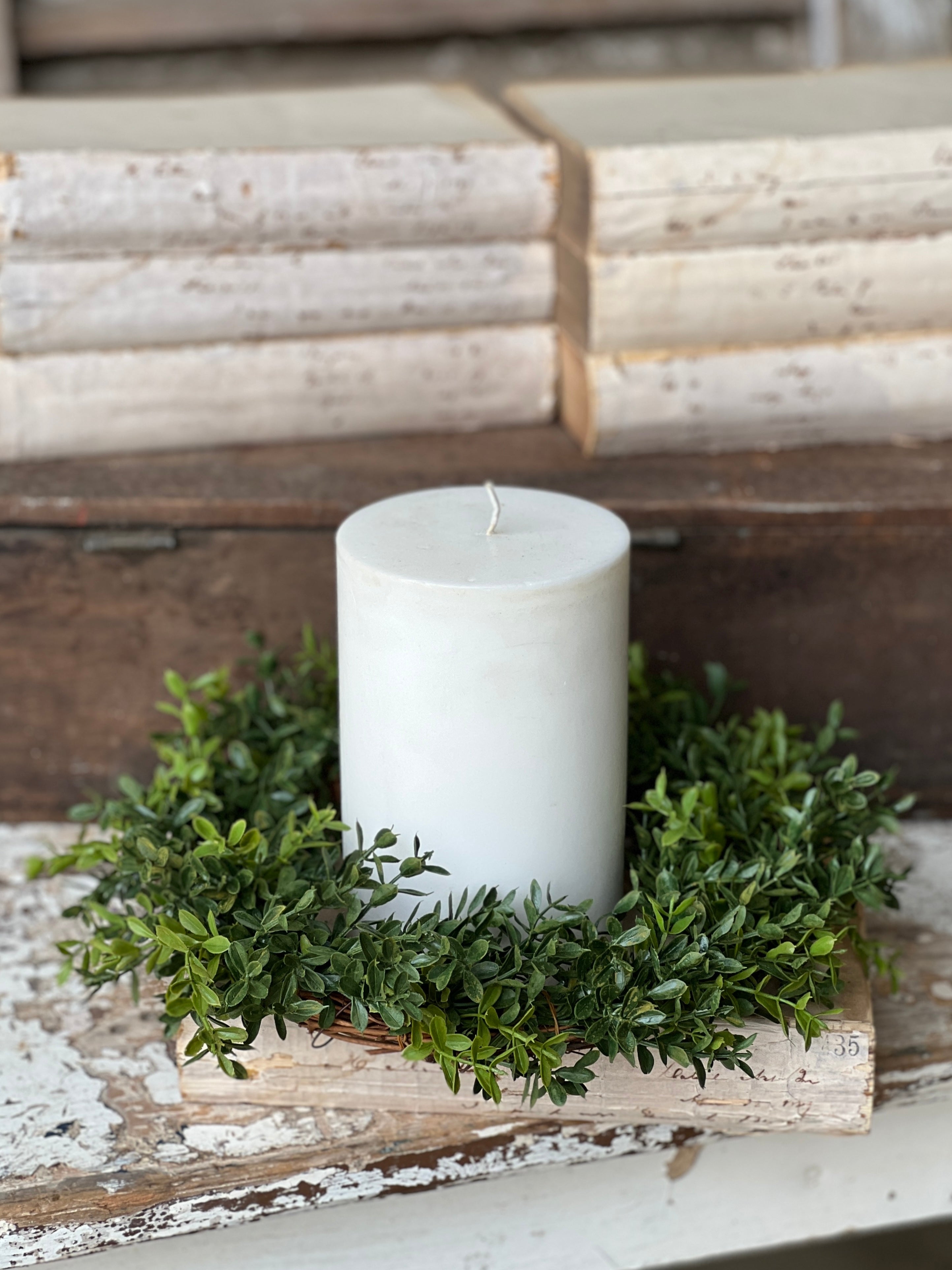 New England Boxwood Candle Ring | 10