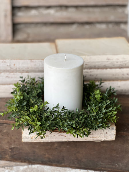 New England Boxwood Candle Ring | 12" | NOT CURRENTLY IN STOCK - ETA December