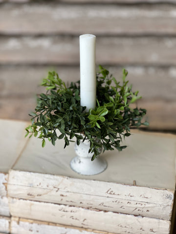 New England Boxwood Candle Ring | 5" | NOT CURRENTLY IN STOCK - ETA December