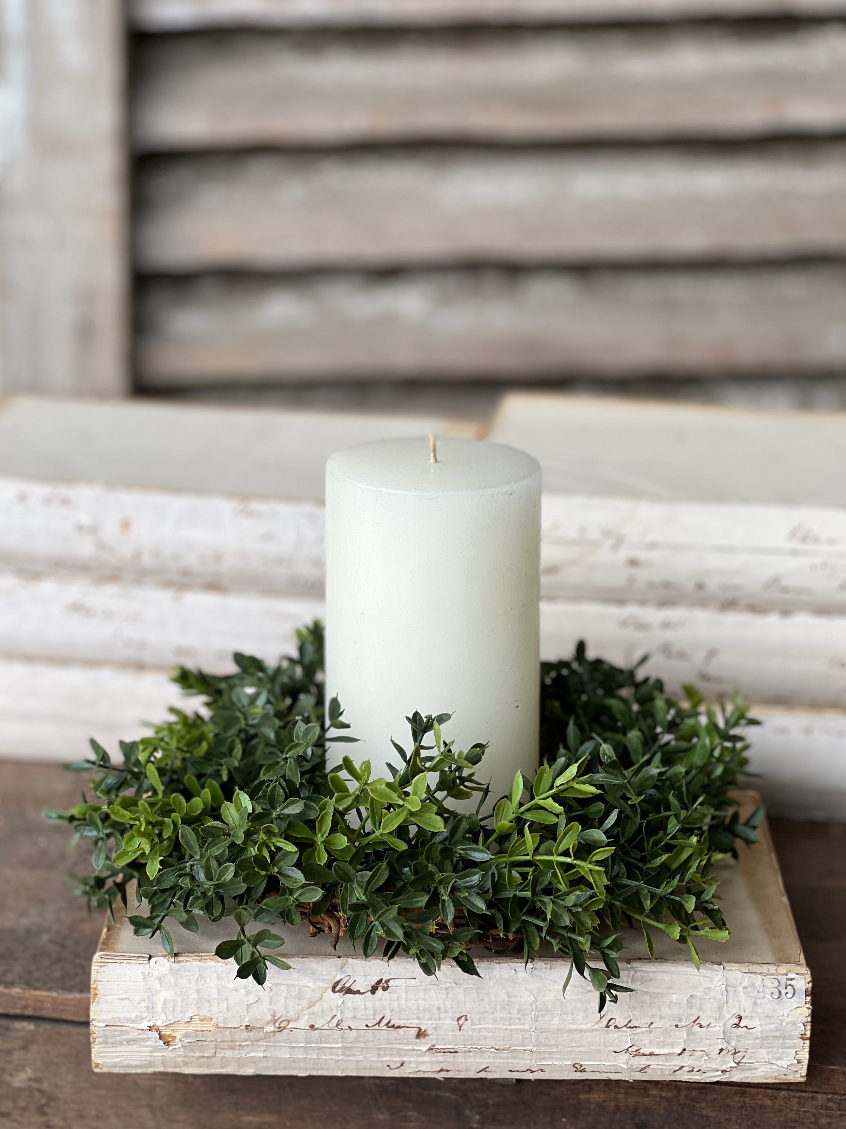 New England Boxwood Candle Ring | 10