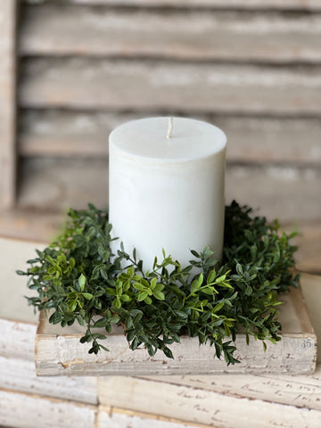 New England Boxwood Candle Ring | 10" | NOT CURRENTLY IN STOCK - ETA December