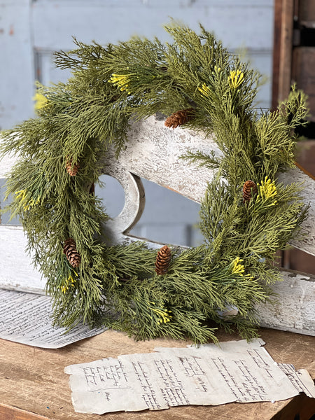 Alpine Cedar Wreath | 22" | Limited Stock - Last 48pcs!