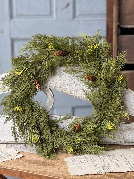 Alpine Cedar Wreath | 22" | Limited Stock - Last 48pcs!