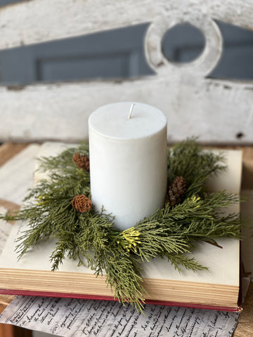Alpine Cedar Candle Ring | 10" | SOLD OUT