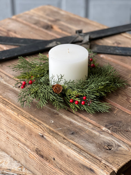 Alpine w/ Berries Candle Ring | 10" | SOLD OUT