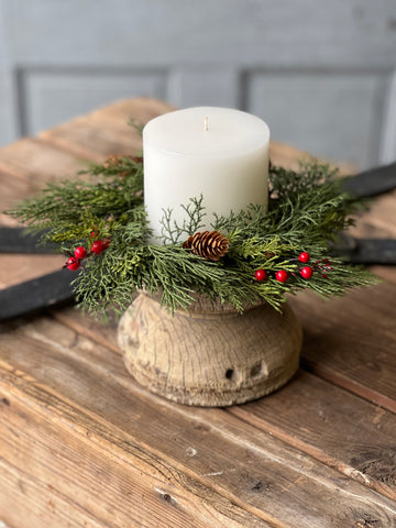 Alpine w/ Berries Candle Ring | 10" | SOLD OUT