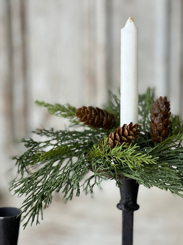 Advent Greens Candle Ring | 8"