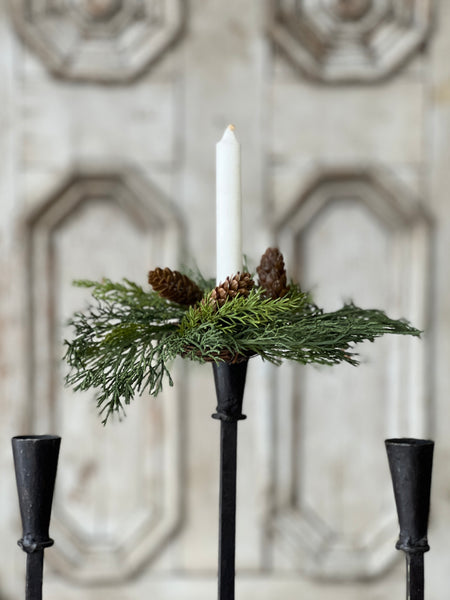 Advent Greens Candle Ring | 8"