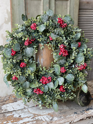 Harlequin Eucalyptus Wreath | 20" | NEW CLOSEOUT!  From $12.90