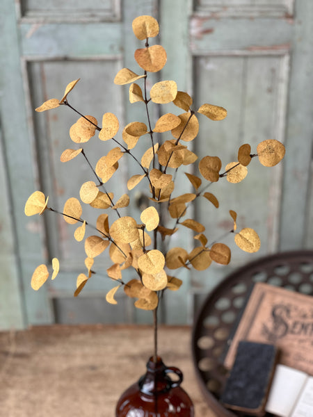 Penny Leaf Spray | Mustard | 34"