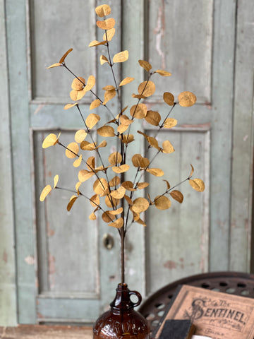 Penny Leaf Spray | Mustard | 34"